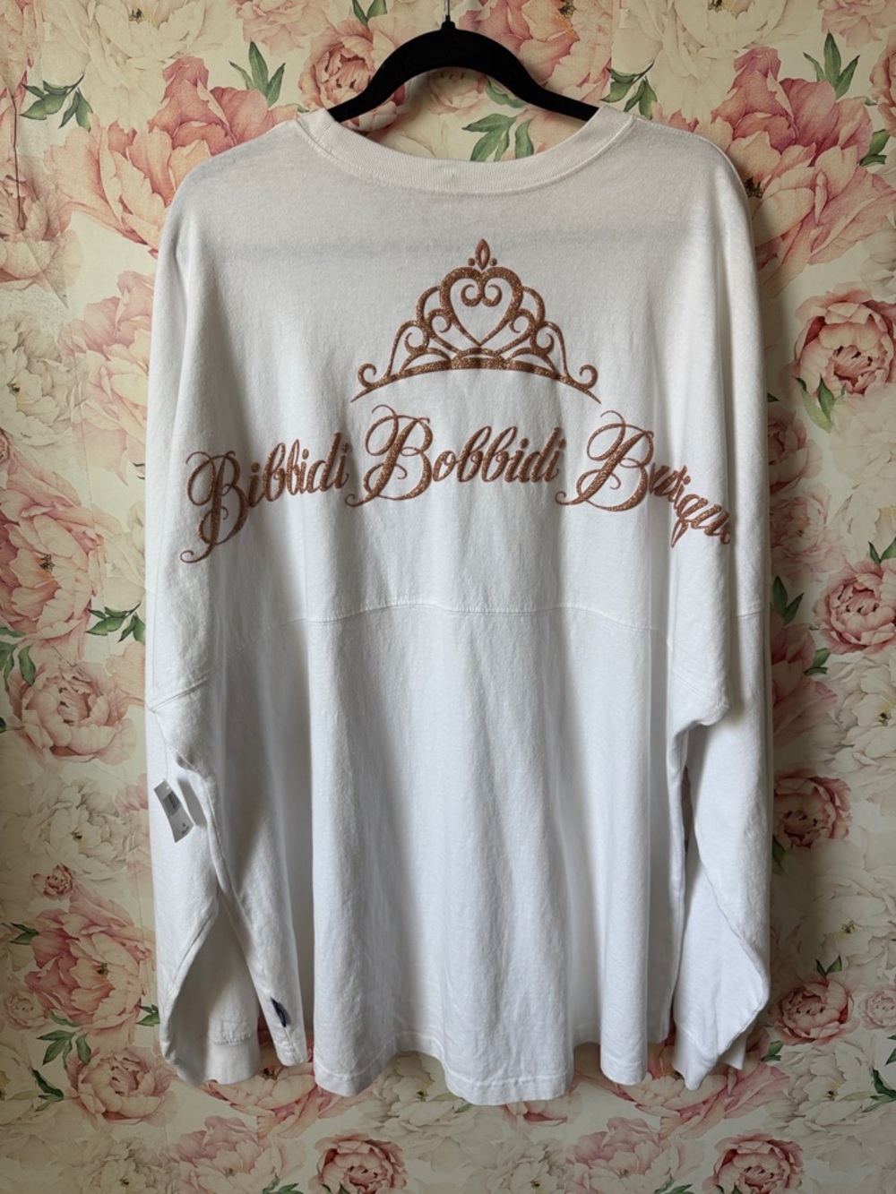 NWT Bibbidi Bobbidi Boutique Spirit Jersey Whitw Rose Gold size XXL